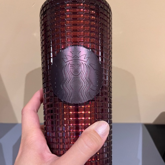 Starbucks 2020 holiday plum flat grid tumbler 24oz - Picture 2 of 8